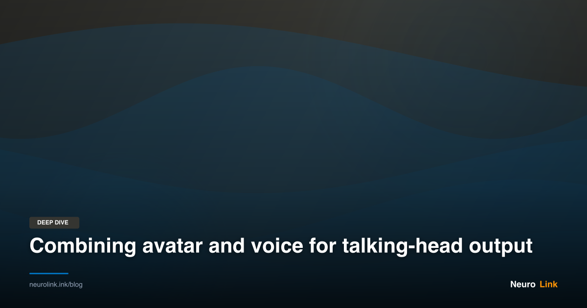 Combining avatar and voice for talking-head output