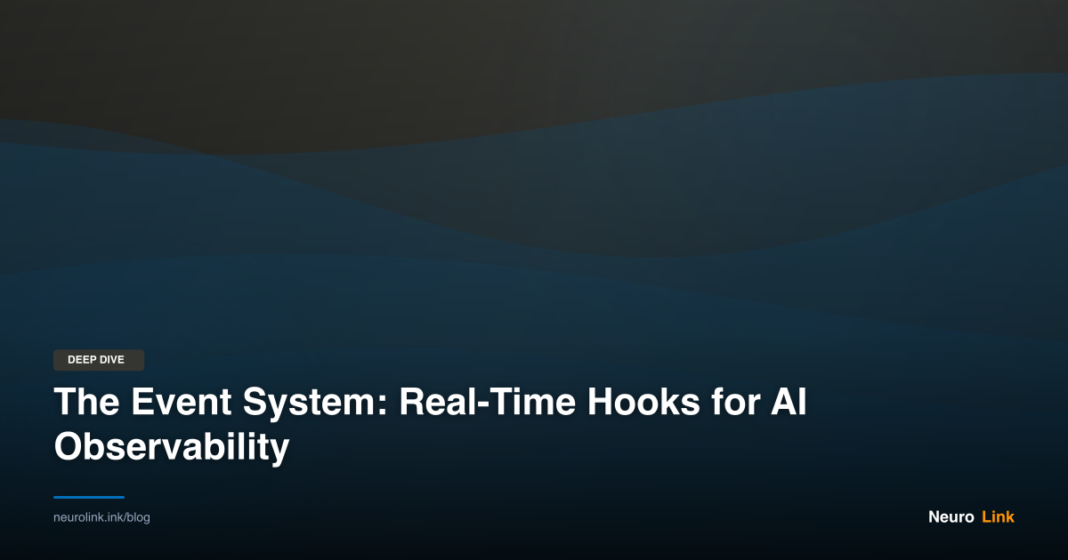 The Event System: Real-Time Hooks for AI Observability