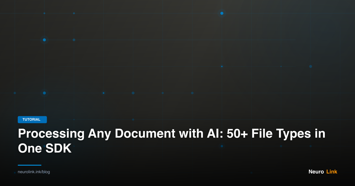 Processing Any Document with AI: 50+ File Types in One SDK